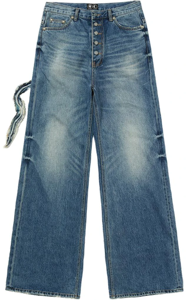 thug-club-fw-24-bio-soldier-unisex-blue-washed-straight-leg-studded-jeans-tc24pt2003-l-blu