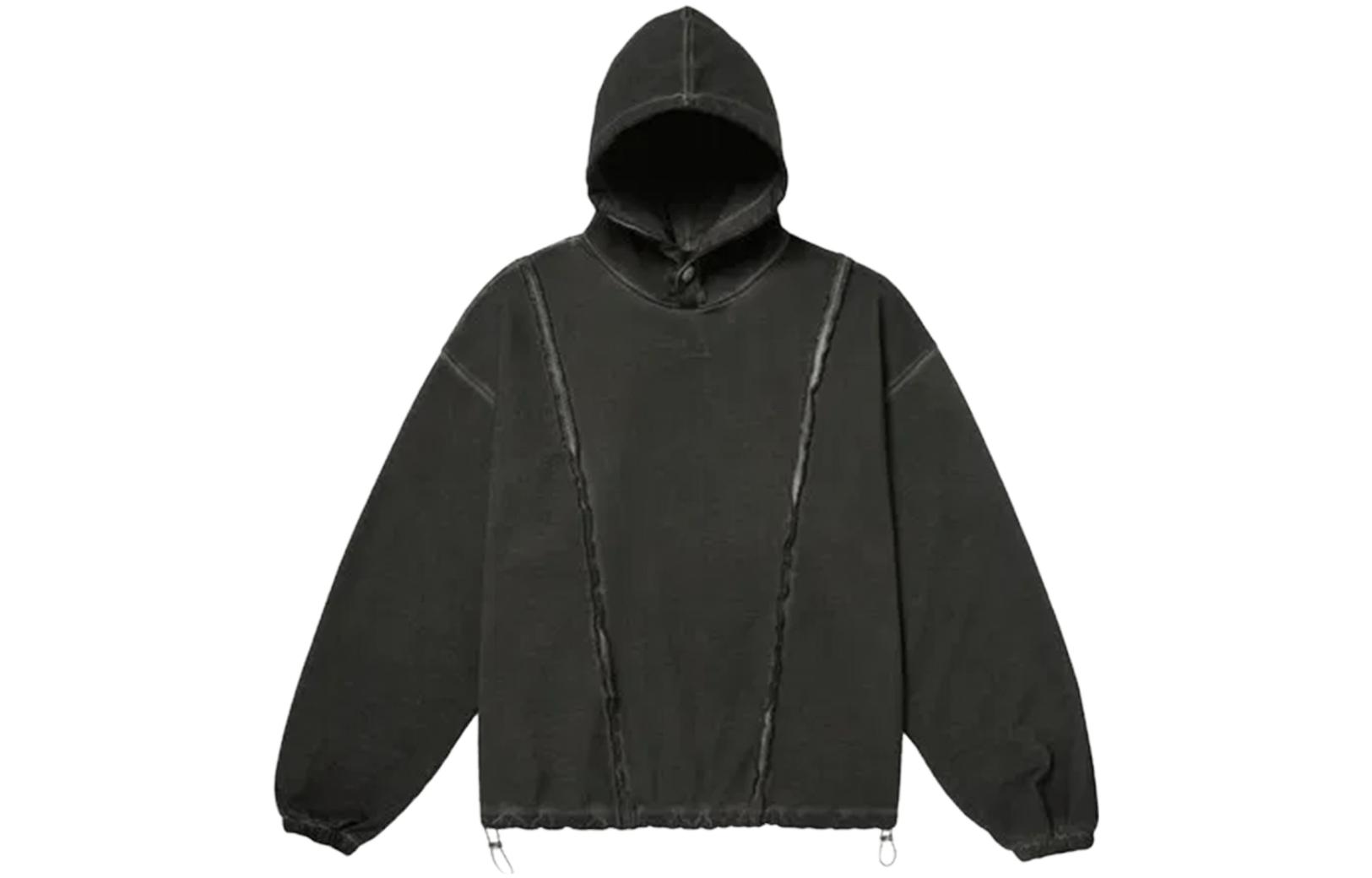 THUG CLUB x FILA FW23 Logo Snap Hoodie Unisex Charcoal Gray. 1100FS2POF3T04XCGY