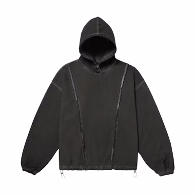 THUG CLUB FILA FW23 Logo Snap Hoodie Unisex Charcoal Gray. 1100FS2POF3T04XCGY