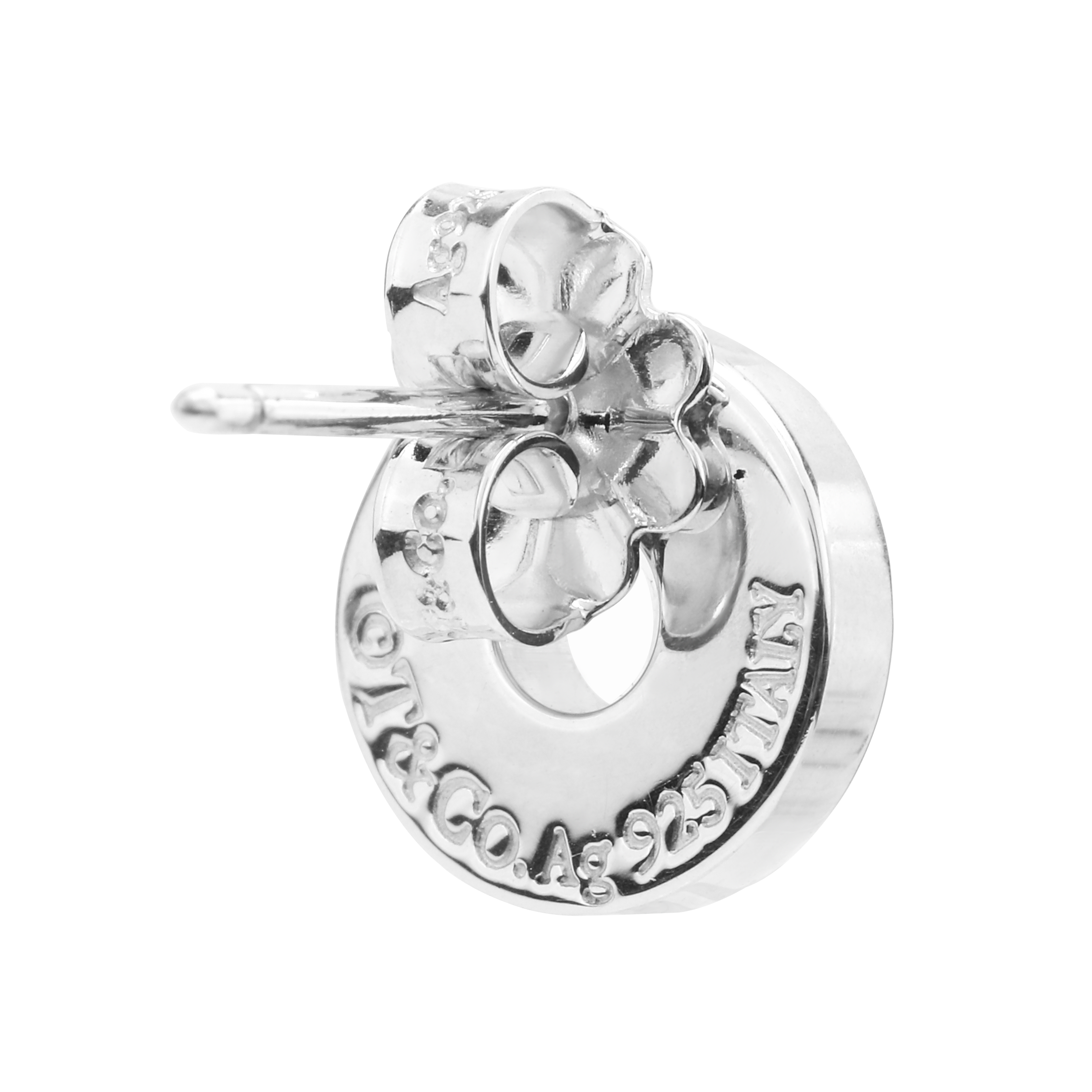 Shop TIFFANY & CO. 1837® 銀圓形耳環 925 純銀 男女情侶款式 19710424