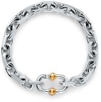 Tiffany & Co. 1837 Makers 18K Gold Wide Chain Bracelet Unisex Silver. GRP11148 Tiffany & Co. 1837 Makers 18K Gold Wide Chain Bracelet Unisex Silver. GRP11148