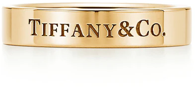 tiffany-and-co-18-k-gold-4mm-wide-letter-logo-ring-unisex-couple-s-yellow-band-grp-10242