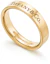 Lookbook Tiffany & Co. 18K Gold 4mm Wide Letter Logo Ring Unisex Couple's Yellow Band. GRP10242