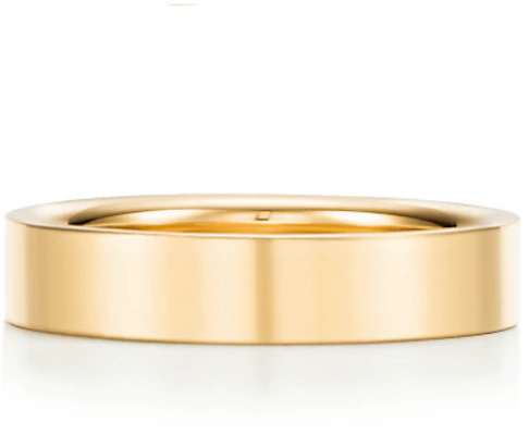 Tiffany & Co. 18K Gold 4mm Wide Letter Logo Ring Unisex Couple's Yellow Band. GRP10242 Shop Tiffany & Co. 18K Gold 4mm Wide Letter Logo Ring Unisex Couple's Yellow Band. GRP10242