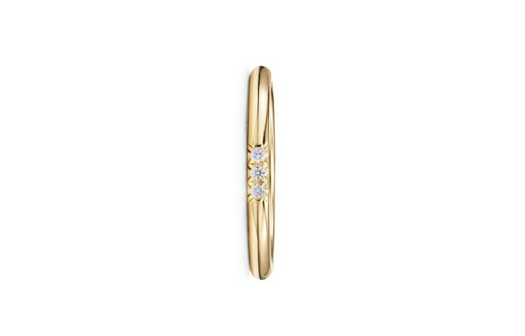 Tiffany & Co. 18K Gold Crystal Embellished Ring Unisex Couple Style Gold 61001468 圖 3