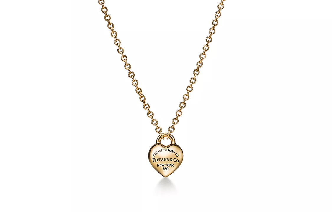 Tiffany & Co. 18K Gold Heart Pendant Necklace Unisex Couple Edition Gold 73340691 圖 2