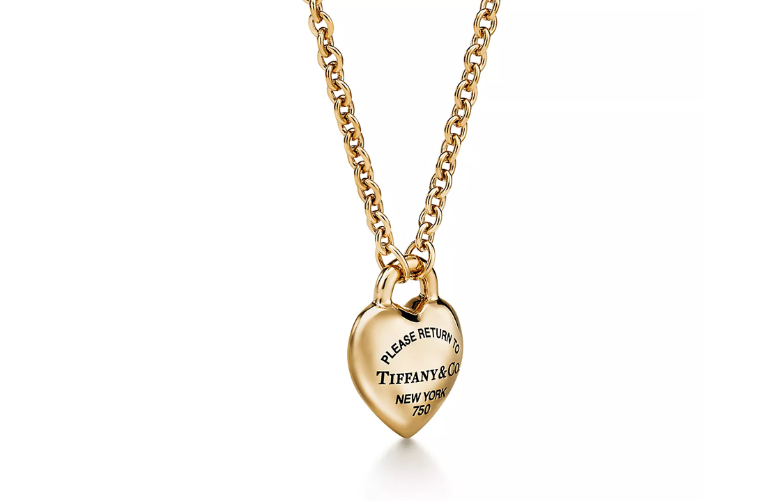 Tiffany & Co. 18K Gold Heart Pendant Necklace Unisex Couple Edition Gold 73340691 圖 3