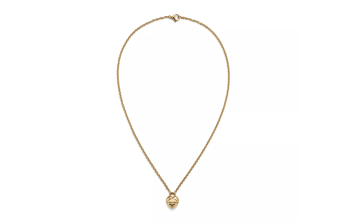 Tiffany & Co. 18K Gold Heart Pendant Necklace Unisex Couple Edition Gold 73340691 圖 5