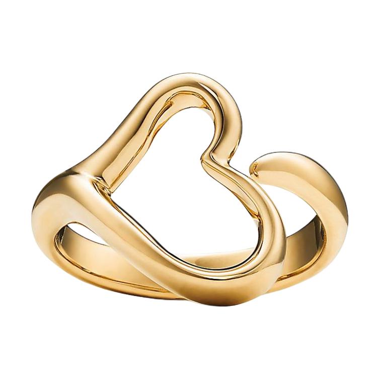 Tiffany & Co. 18K Gold Heart Ring Unisex Couple Design - Gold. 74239803 圖 2