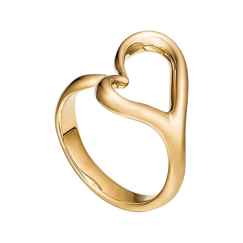 Tiffany & Co. 18K Gold Heart Ring Unisex Couple Design - Gold. 74239803 圖 3