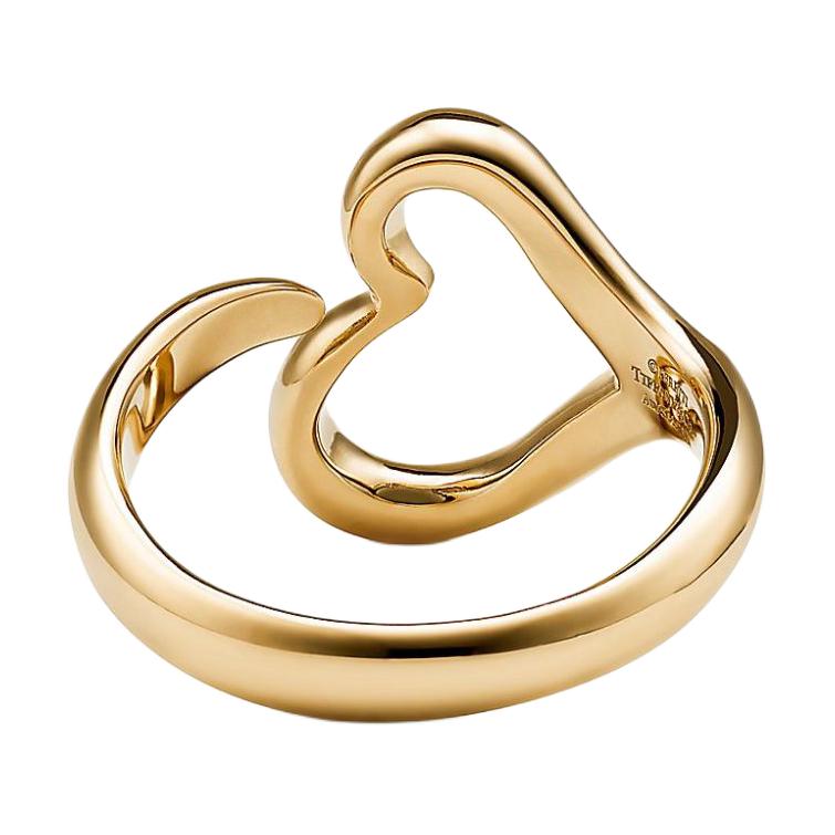 Tiffany & Co. 18K Gold Heart Ring Unisex Couple Design - Gold. 74239803 圖 4