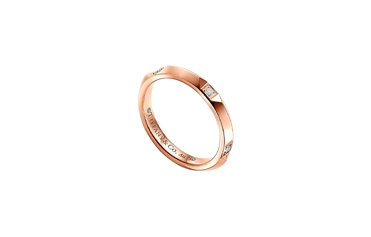 Order TIFFANY & CO. 18K 玫瑰金鑽石情侶對戒 - 玫瑰金 67134230