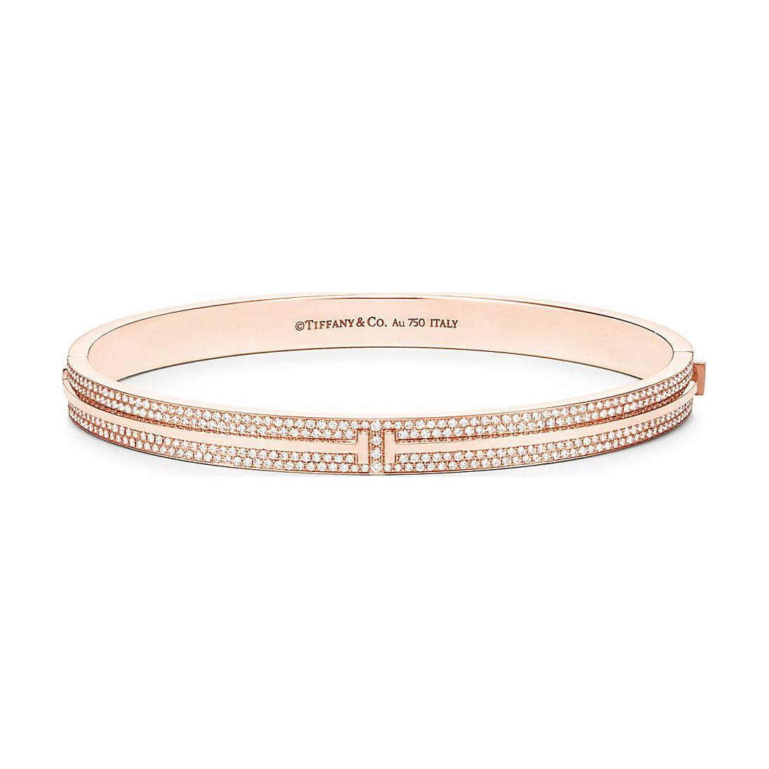 Tiffany & Co. 18K Rose Gold Logo Bracelet Unisex Couple Design. 60153440 圖 2