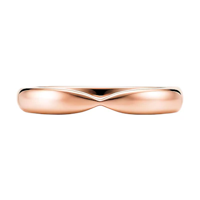 TIFFANY & CO. 18K Rose Gold Ring Unisex Couple Design. GRP08148