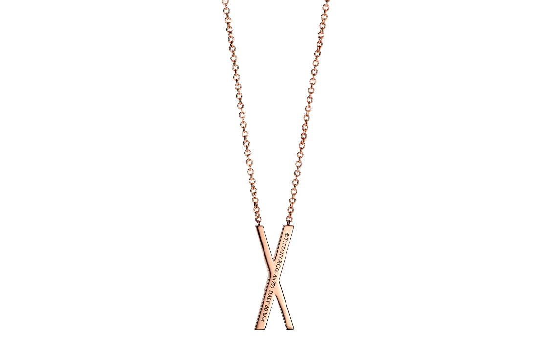 TIFFANY & CO. Atlas® X Diamond Necklace 18K Rose Gold Unisex Couple's Edition. 69033857 圖 3