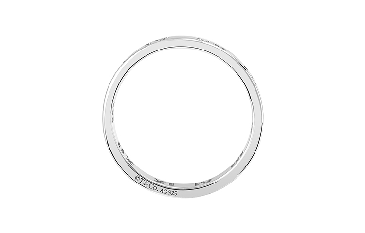 Shop 티파니앤코 아틀라스 오픈 로마숫자 925 실버 반지 커플 남녀공용 링 30540573