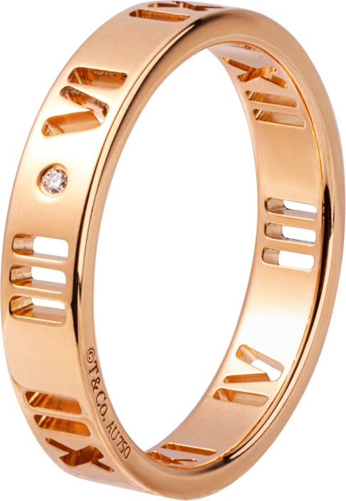 tiffany-and-co-atlas-roman-numeral-diamond-ring-18k-rose-gold-unisex-couple-ring-30480597