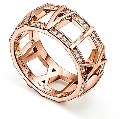 TIFFANY & CO. Atlas X 鑽石玫瑰金戒指 男女情侶款式 GRP11814 Lookbook TIFFANY & CO. Atlas X 鑽石玫瑰金戒指 男女情侶款式 GRP11814
