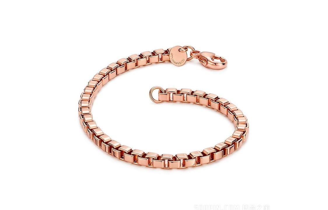Tiffany & Co. Chain Design 18K Rose Gold Bracelet Unisex Couple Style 67513762 圖 3