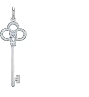 TIFFANY & CO. Crown Key 18K White Gold Diamond Pendant Unisex Silver Necklace 33450265 TIFFANY & CO. Crown Key 18K White Gold Diamond Pendant Unisex Silver Necklace 33450265