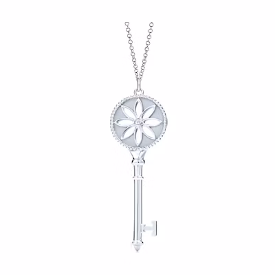 Tiffany & Co. Daisy Key Pendant Necklace - Unisex Silver Jewelry 26887712