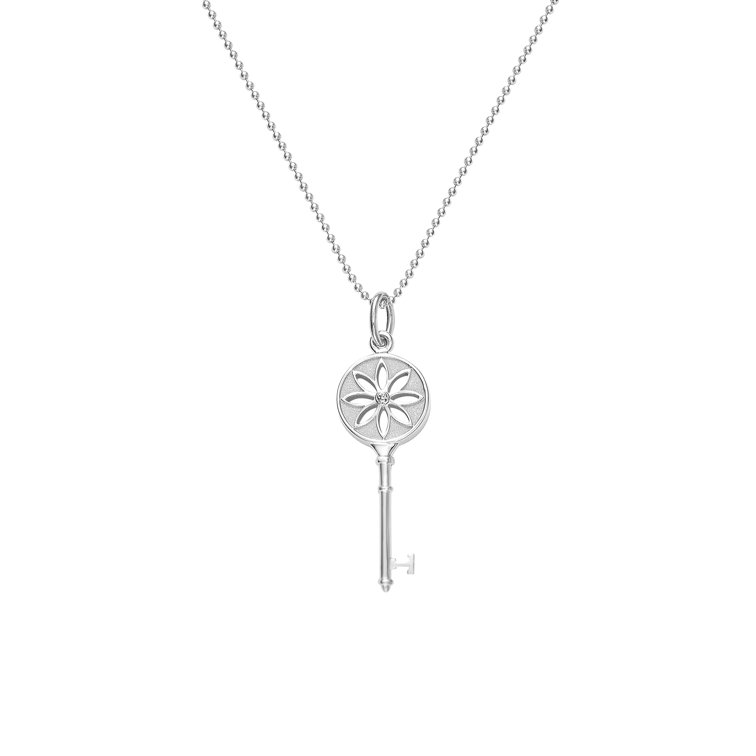 Tiffany & Co. Daisy Key Pendant Necklace - Unisex Silver Jewelry 26887712 圖 2