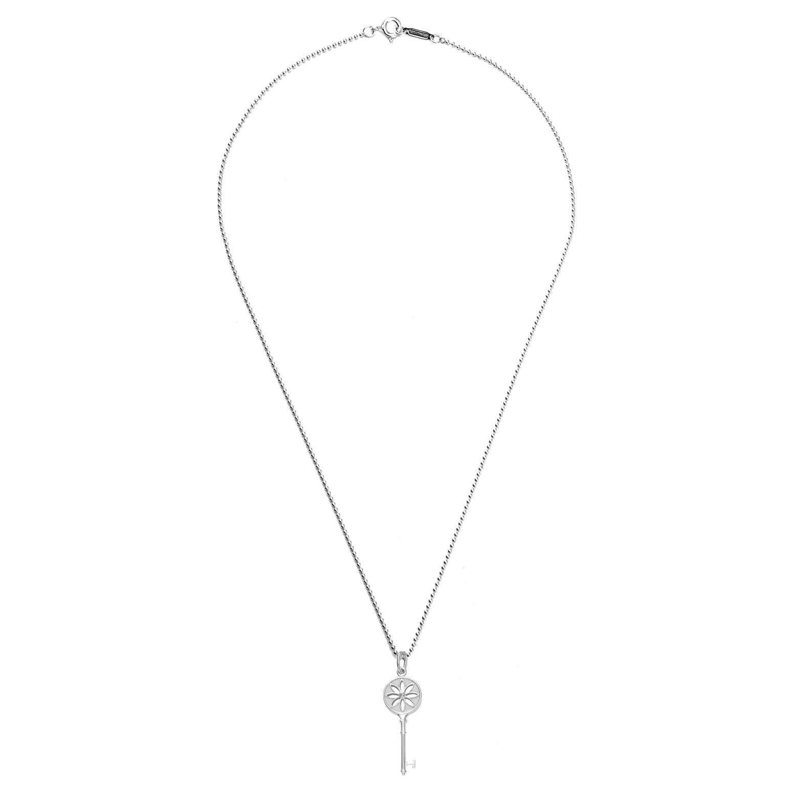 Tiffany & Co. Daisy Key Pendant Necklace - Unisex Silver Jewelry 26887712 圖 4