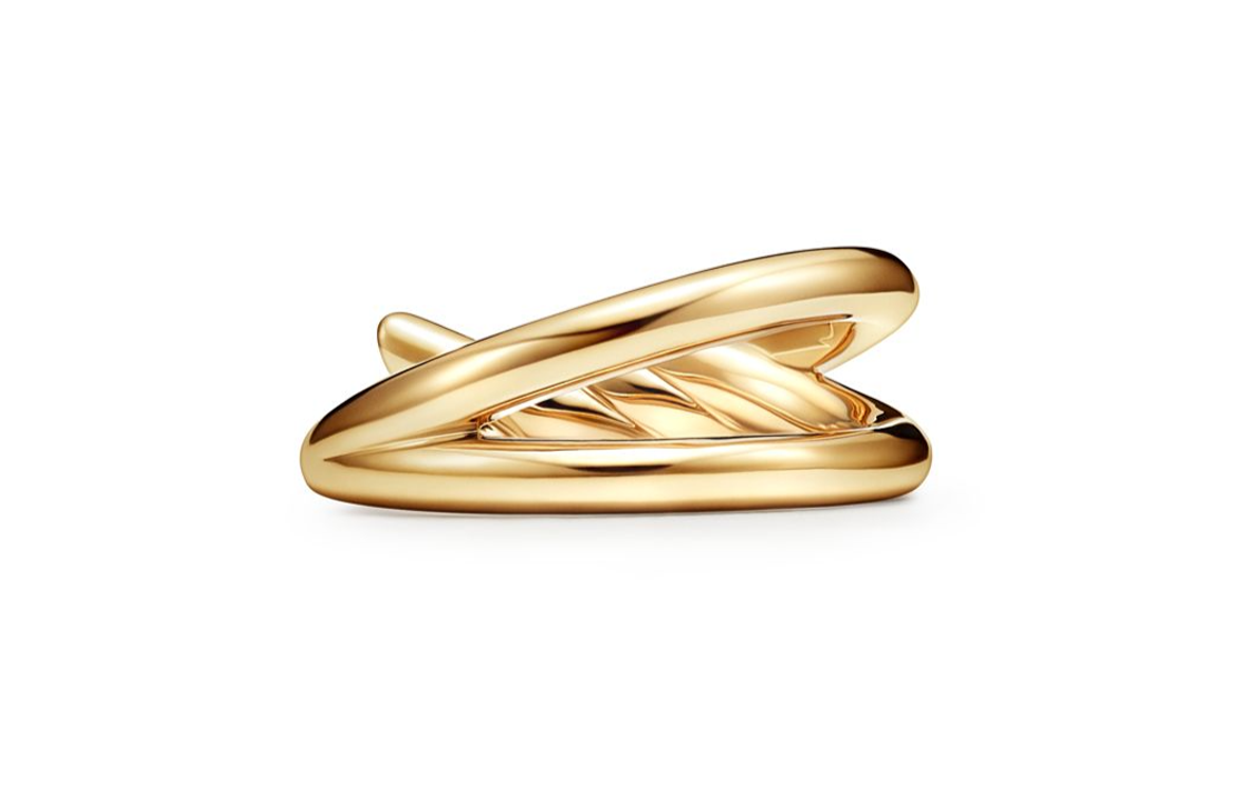 TIFFANY & CO. Double Circle 18K Gold Ring Unisex Couple Ring Gold 69544576 圖 4