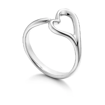 TIFFANY & CO. Fluid Loop Decor Silver Ring Unisex Couple Style - Silver 60152480