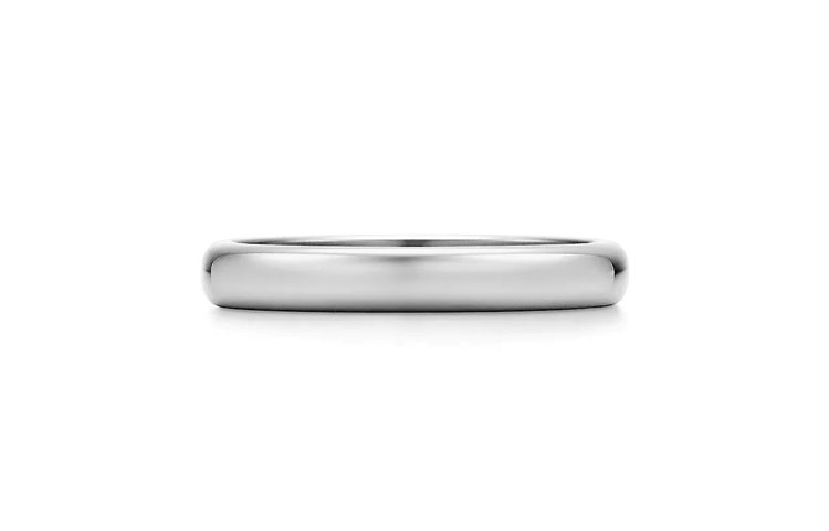 TIFFANY & CO. Forever Platinum Wedding Band Ring Silver for Men. 60001817
