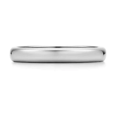 TIFFANY & CO. Forever Platinum Wedding Band Ring Silver for Men. 60001817