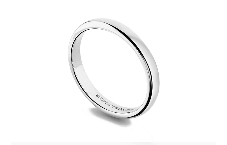 TIFFANY & CO. Forever Platinum Wedding Band Ring Silver for Men. 60001817 圖 3