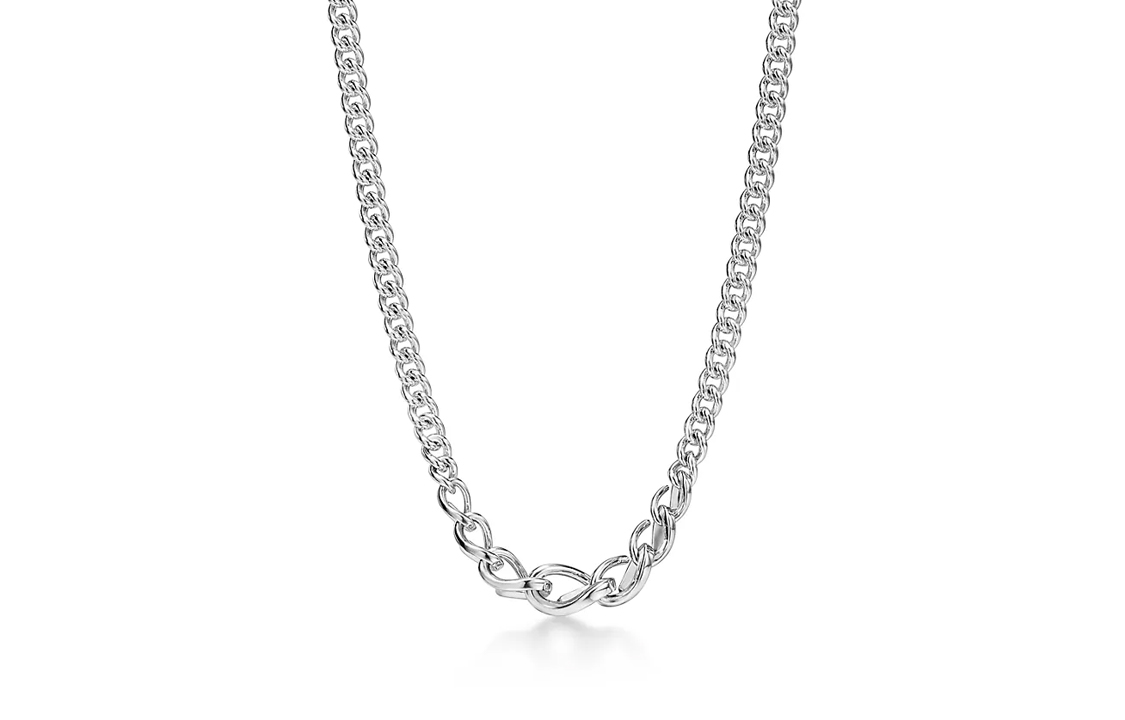 Tiffany & Co. Forge Gradient Chain 925 Silver Unisex Necklace - Silver. 72548922
