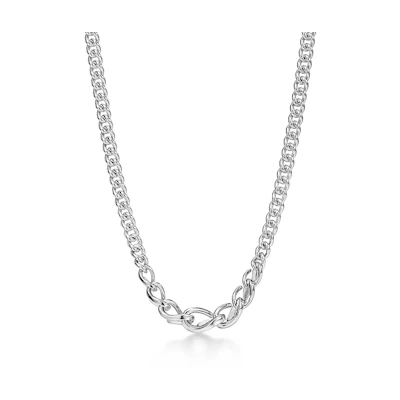 Tiffany & Co. Forge Gradient Chain 925 Silver Unisex Necklace - Silver. 72548922