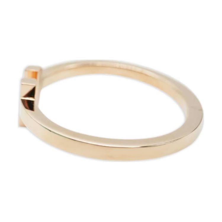 Tiffany & Co. Geometric Design 18K Gold Bracelet Unisex Couple Gold 137259 圖 4