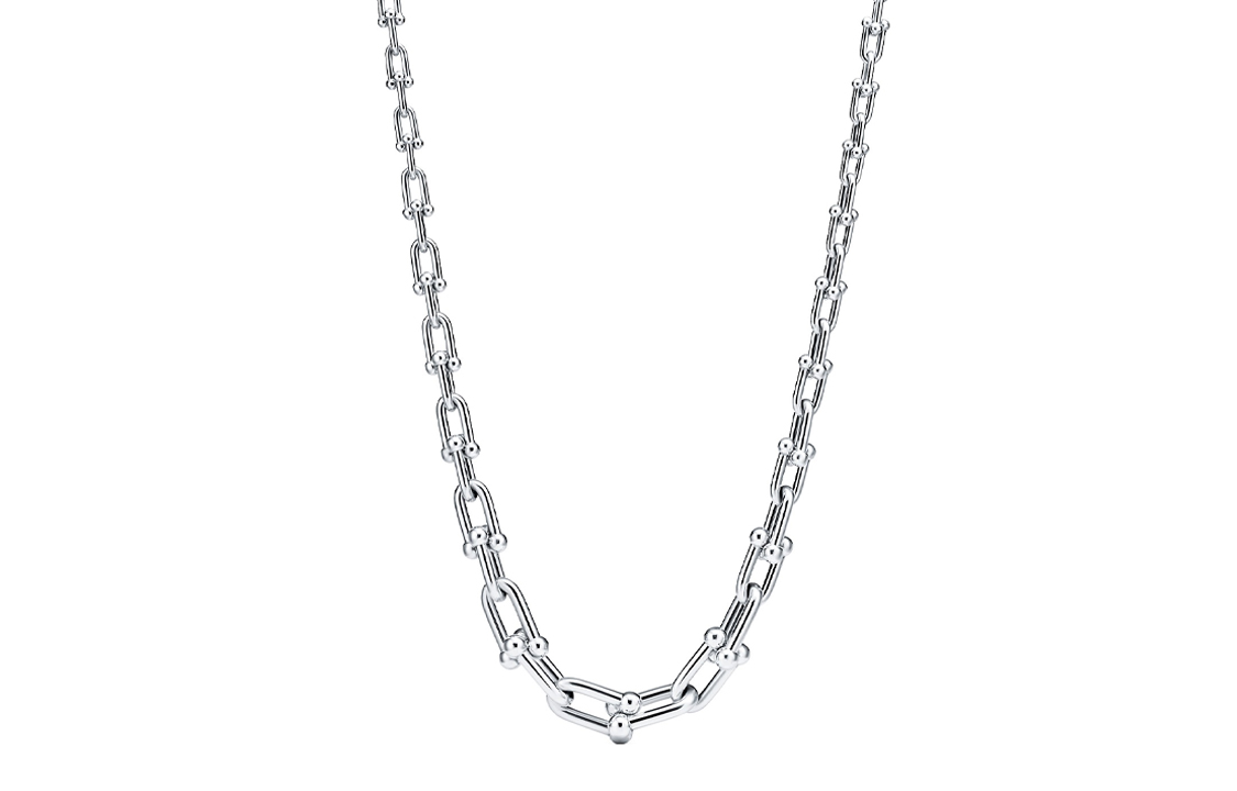 Tiffany & Co. HardWear Graduated Cuban Chain 925 Silver Necklace Unisex. GRP09762 圖 2