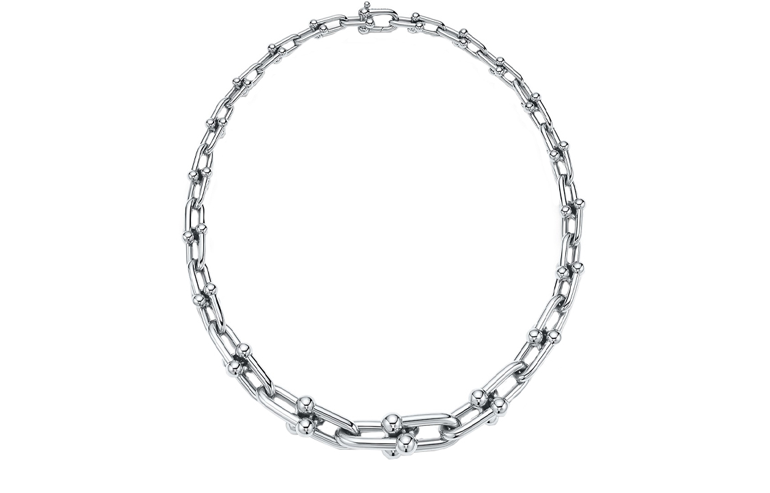 Tiffany & Co. HardWear Graduated Cuban Chain 925 Silver Necklace Unisex. GRP09762 圖 3