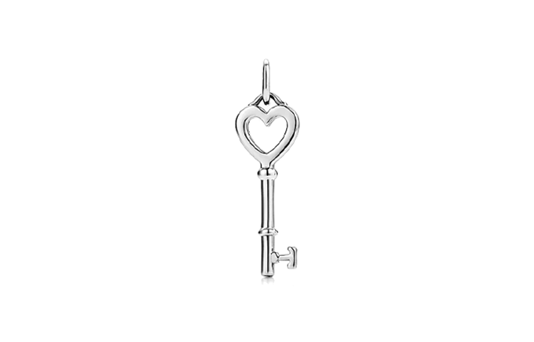 TIFFANY & CO. Heart Key Pendant Sterling Silver Unisex Couple Necklace Silver 60012565 圖 2