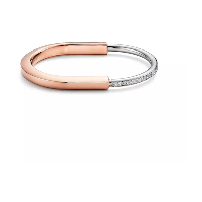 Tiffany & Co. Lock Series 18K White Gold Fashion Bracelet Unisex GRP12223