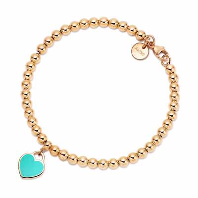 Tiffany & Co. Logo Enamel Bracelet Unisex Couple Gold 67801180