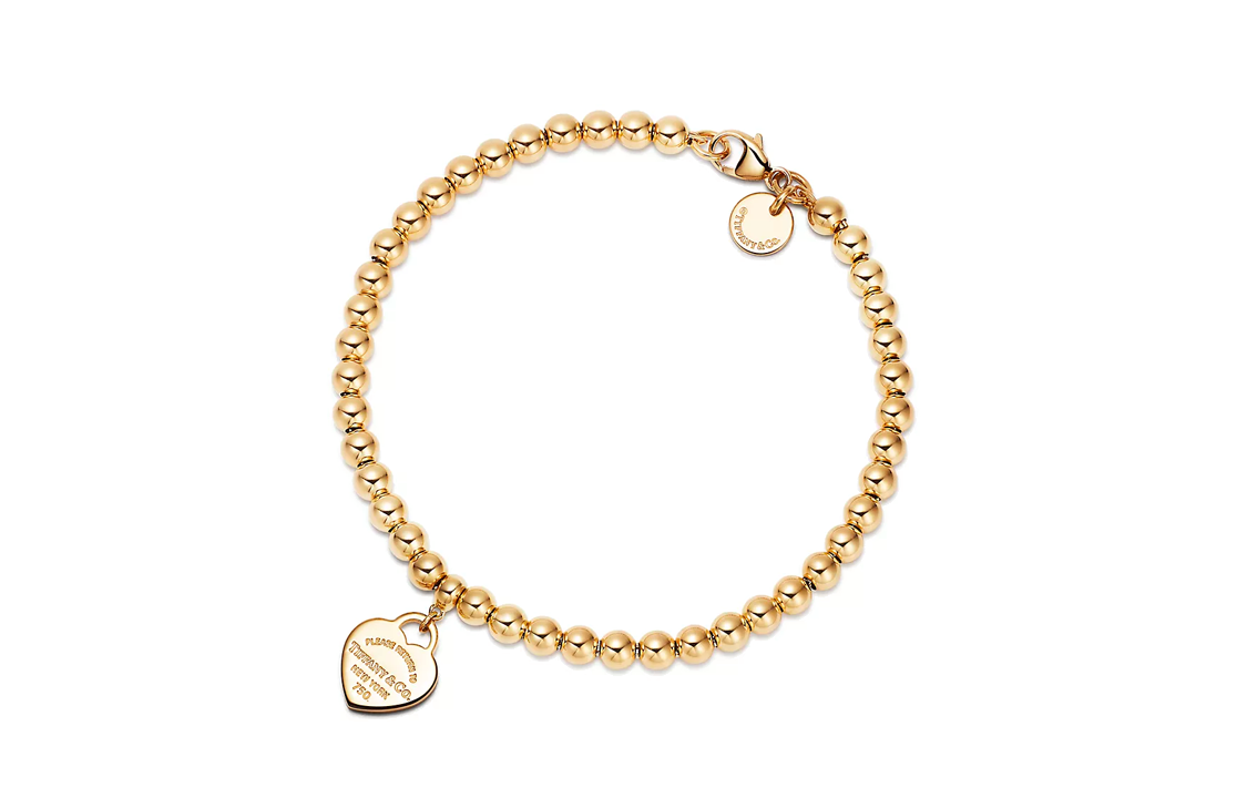 Tiffany & Co. Logo Enamel Bracelet Unisex Couple Gold 67801180 圖 3