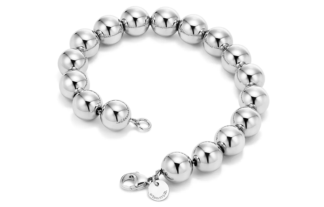 Tiffany & Co. Minimalist 925 Silver Round Bead Bracelet Unisex Couples' Style 60154619 圖 4