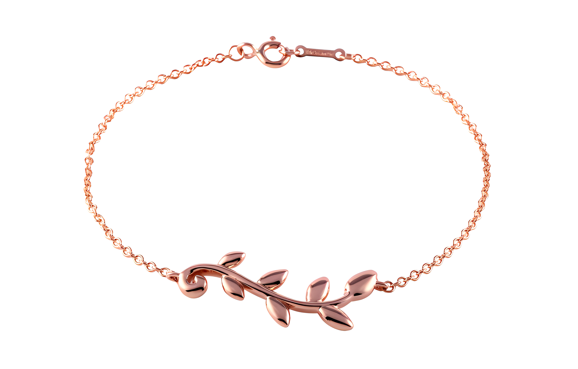 Tiffany & Co. Olive Leaf 18K Rose Gold Bracelet Unisex Couple Design Rose Gold. 60149028