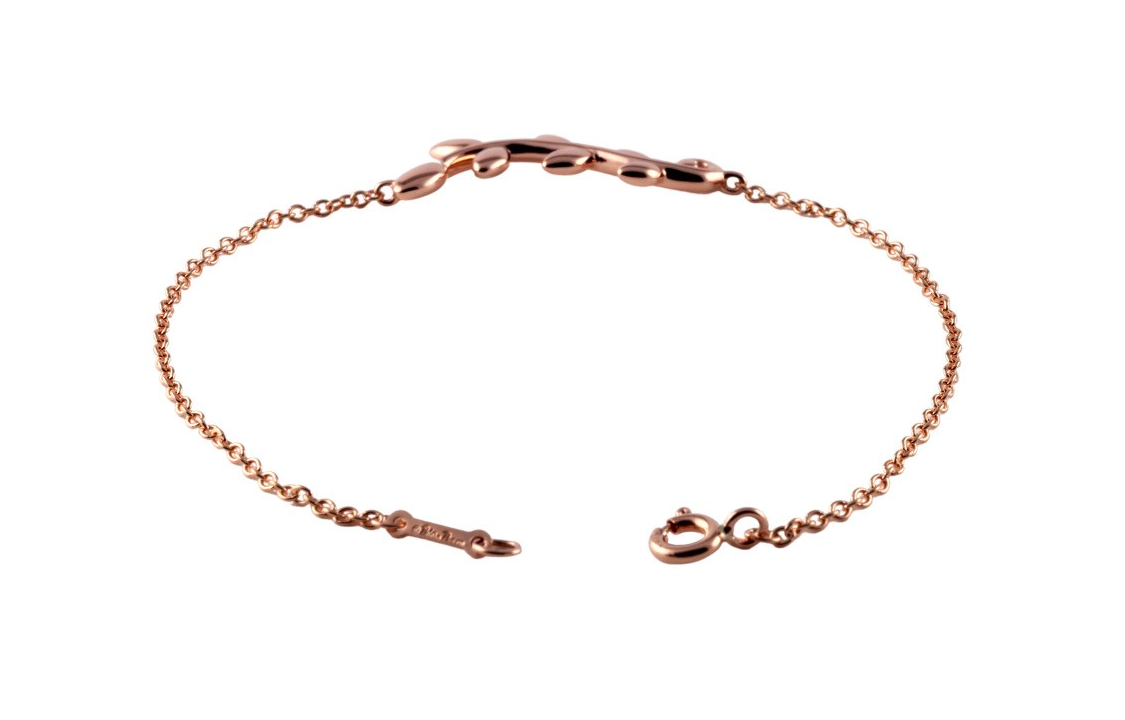 Lookbook 蒂芙尼橄欖葉18K玫瑰金手鍊 情侶款玫瑰金設計 60149028