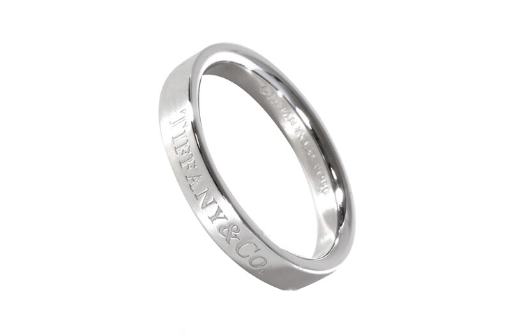 Tiffany & Co. Platinum Logo Alphabet Ring Unisex Couple's Edition. GRP02279 圖 2