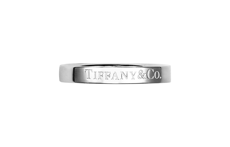 Tiffany & Co. Platinum Logo Alphabet Ring Unisex Couple's Edition. GRP02279 圖 3