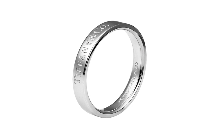 Tiffany & Co. Platinum Logo Alphabet Ring Unisex Couple's Edition. GRP02279 圖 5