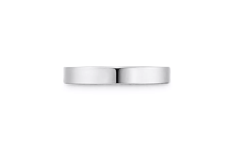 TIFFANY & CO. Platinum Logo Ring Unisex Couple Design - Silver. 72650786 圖 4