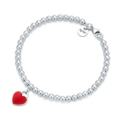 TIFFANY & CO. Return to Tiffany 925 Silver Heart Bracelet in Silver. 61941770