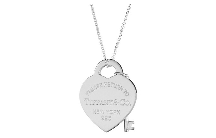 TIFFANY & CO. Return to Tiffany Heart Key Pendant 925 Silver Necklace Unisex 26909686